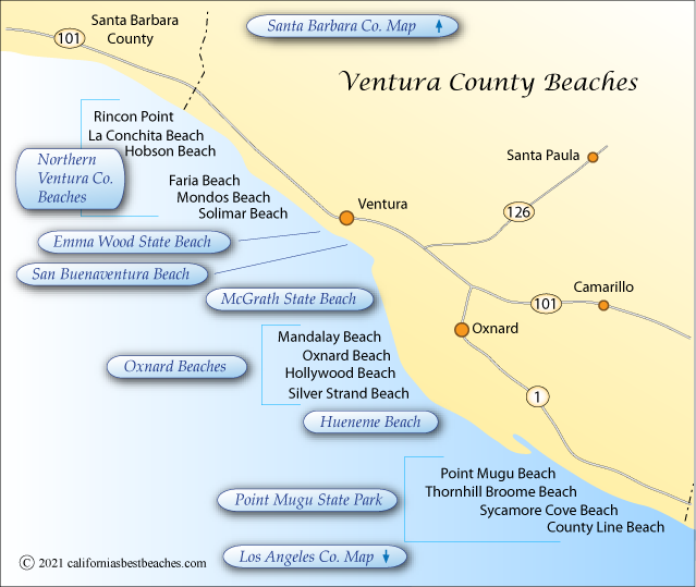 Ventura County Beaches Map