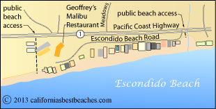 Escondido Beach map, Malibu, Los Angeles County, CA