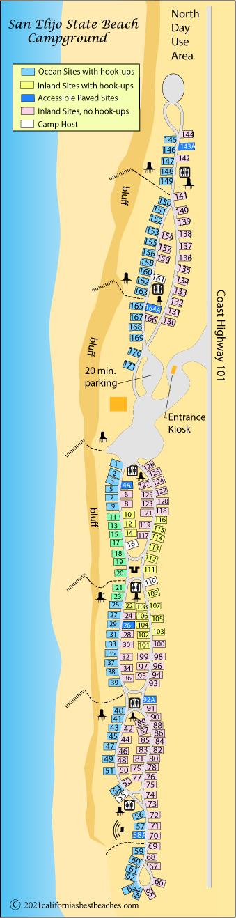 San Elijo State Beach Campground cvamp, San Diego County, CA