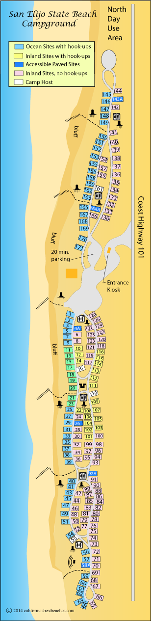 San Elijo State Beach Campground cvamp, San Diego County, CA