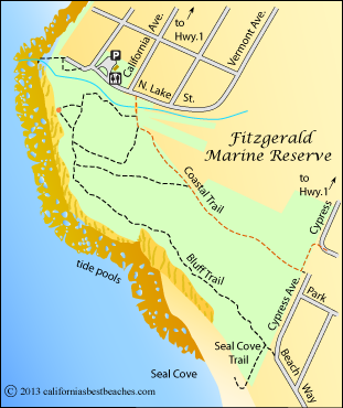 Fitzgerald Marine Reserve map, CA