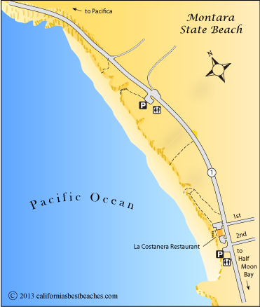 map of Montara State Beach, CA