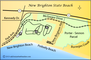New Brighton Beach, Santa Cruz County, CA