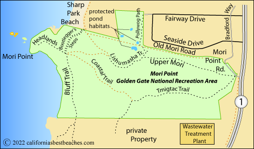 Mori Point map, Pacifica, CA