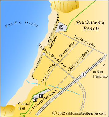 Rockaway Beach map, CA
