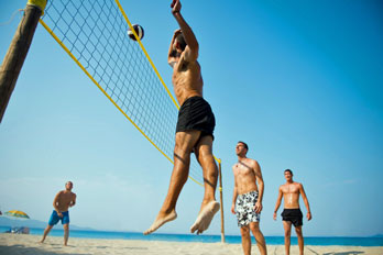 Beach volleyball game, San Diego County, California