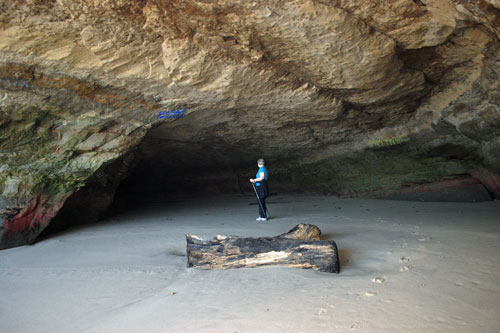 cave at San Gregorio Beach, San Mateo County, CA
