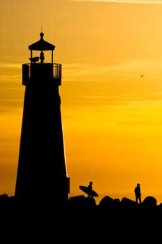 Walton Lighthouse at Santa Cruz Harbor, CA