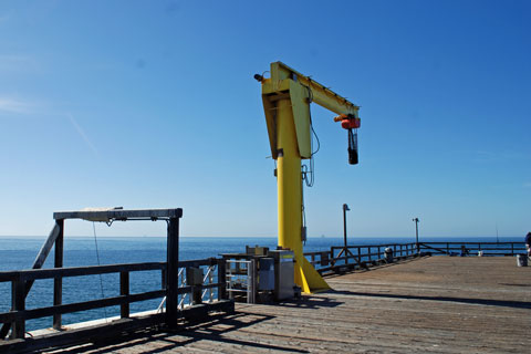 boat hoist at Gaviota State Beach, Santa Barbara County, CA