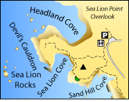 Sea Lion Point Trail map, Point Lobos , Monterey County, CA