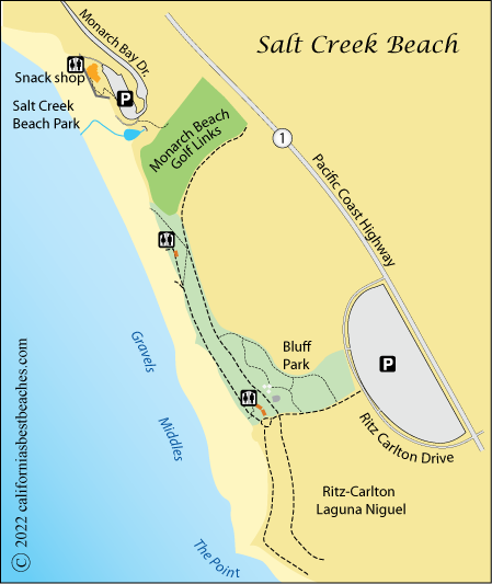 Salt Creek Beach map,  Orange County, CA