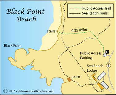 Black Point Beach map, Sea Ranch, Sonoma County, CA