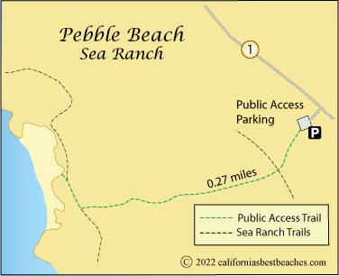 Pebble Beach map, Sea Ranch, Sonoma County, CA