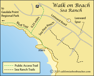 Sea Ranch Trail Map Sea Ranch And Gualala Point Beaches - Mobile