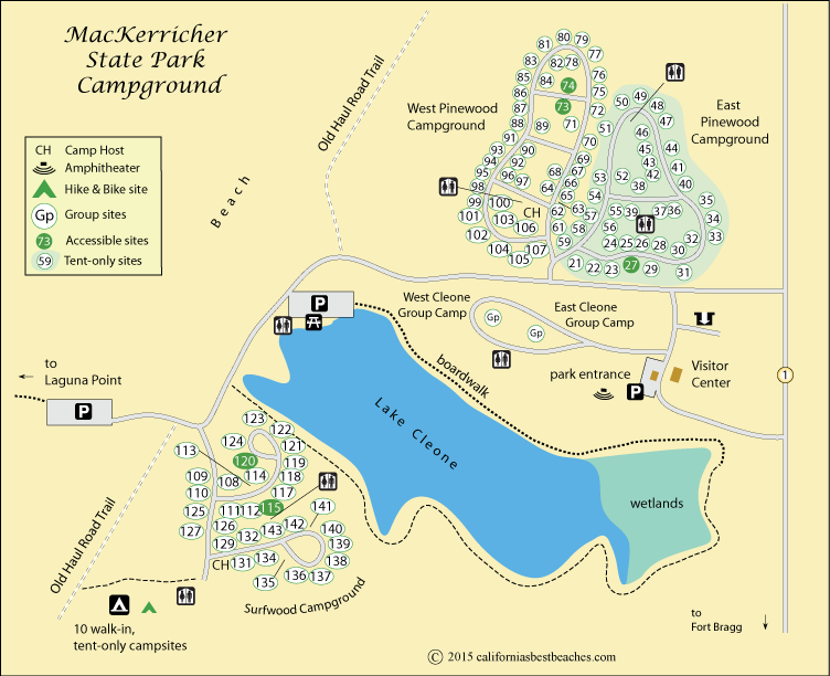 Mackerricher State Park Map