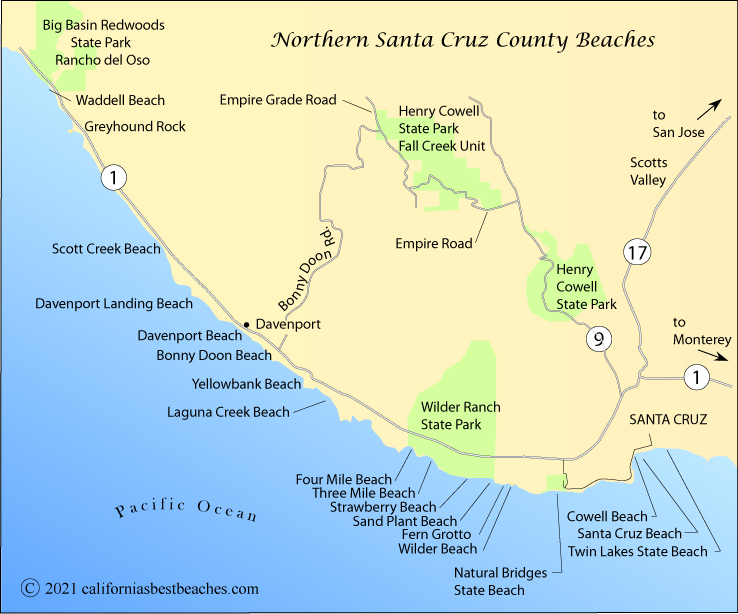 map of Capitola Beach area, Santa Cruz County, California