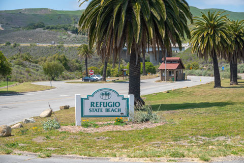 Entrance to Refugio State Beach, Santa Barbara County, California
