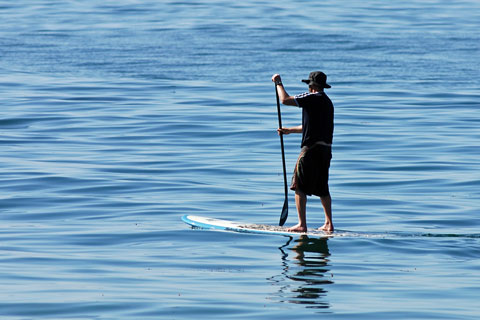 Standup Paddleboarding at Refugio State Beach, Santa Barbara County, California